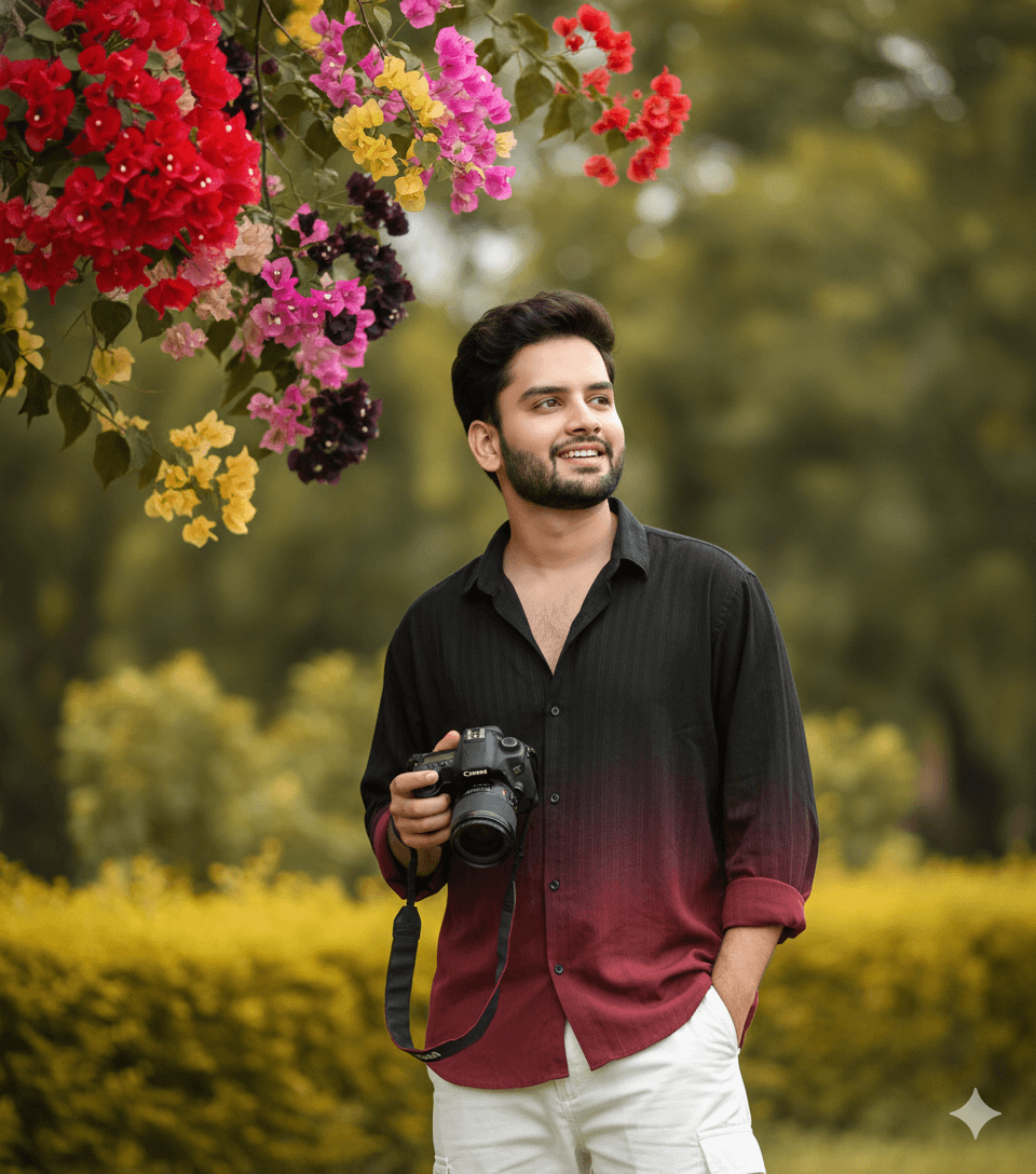 Ai generated image of "Men with camera"