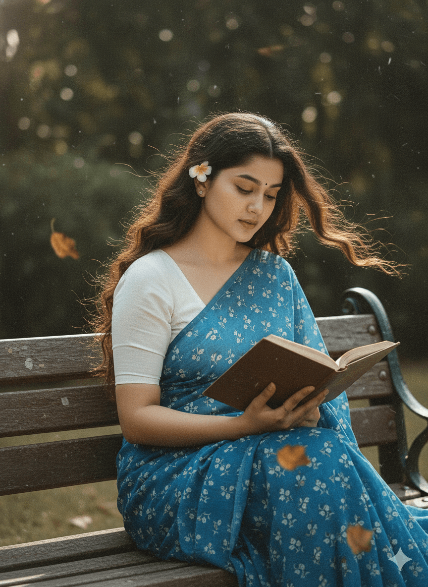 AI Generated result for: Bookish breeze in blue