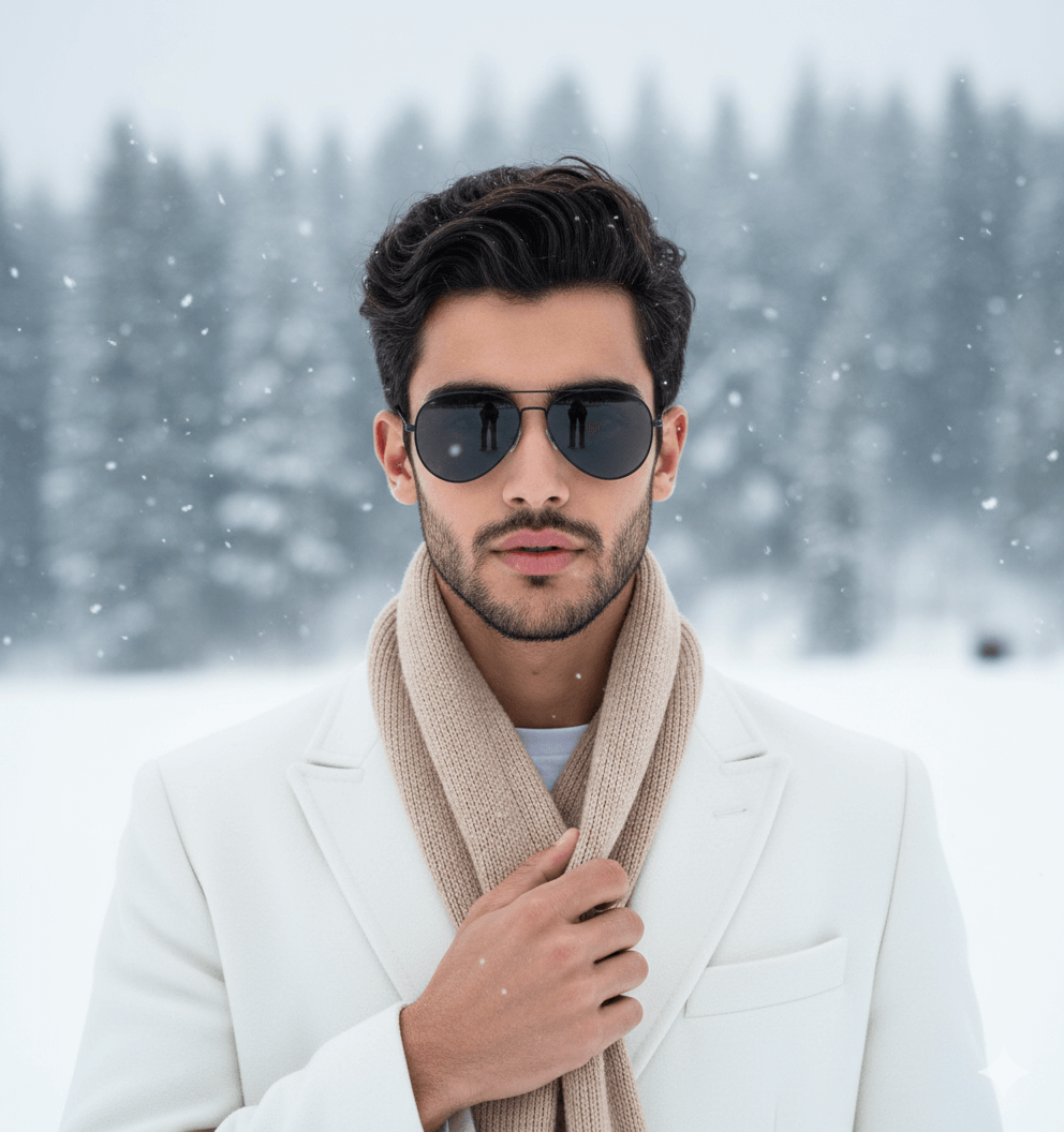 AI Generated result for: Elegant winter portrait