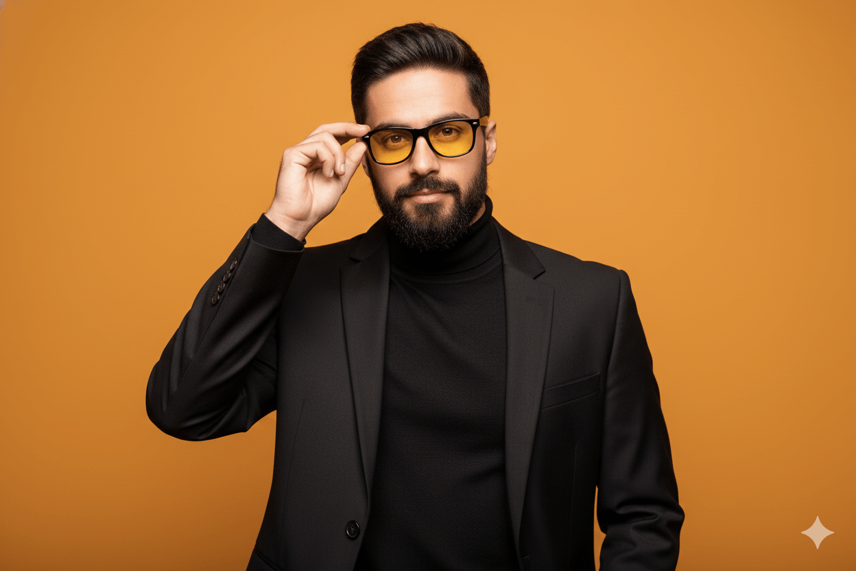 Result 1 for Men in yellow background AI Photo Editing Prompt