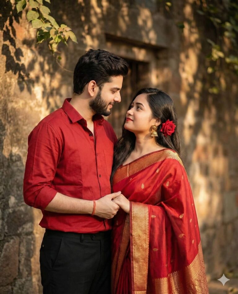 Romantic couple standing together