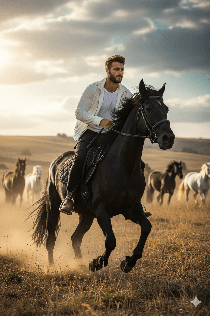 AI Generated result for: Riding the Wind