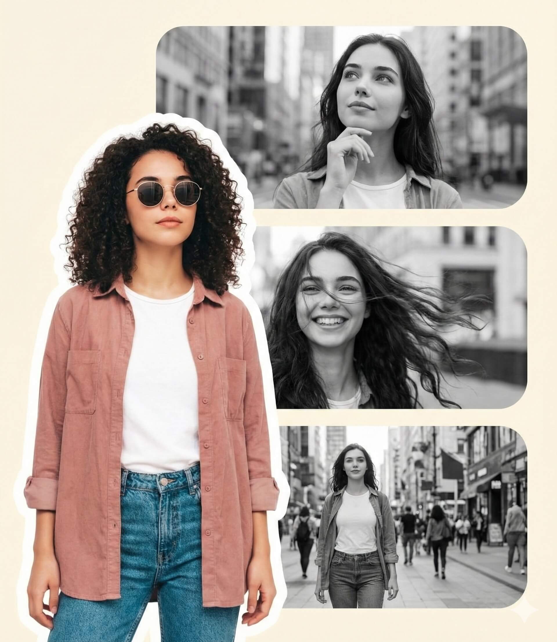 Result 1 for Three Moods of the City AI Photo Editing Prompt