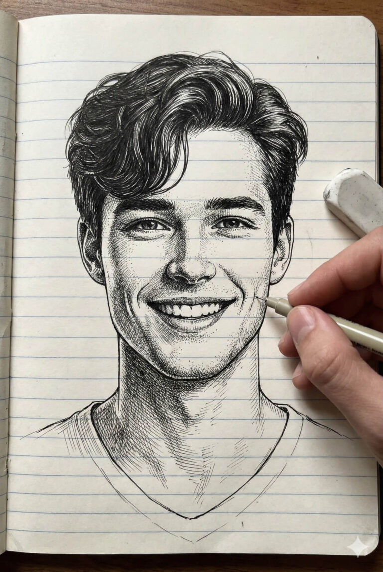 Gemini AI Generated Sketch Art Image