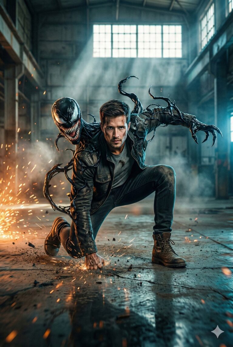 Prompt Gemini: A full photograph of a man in a...