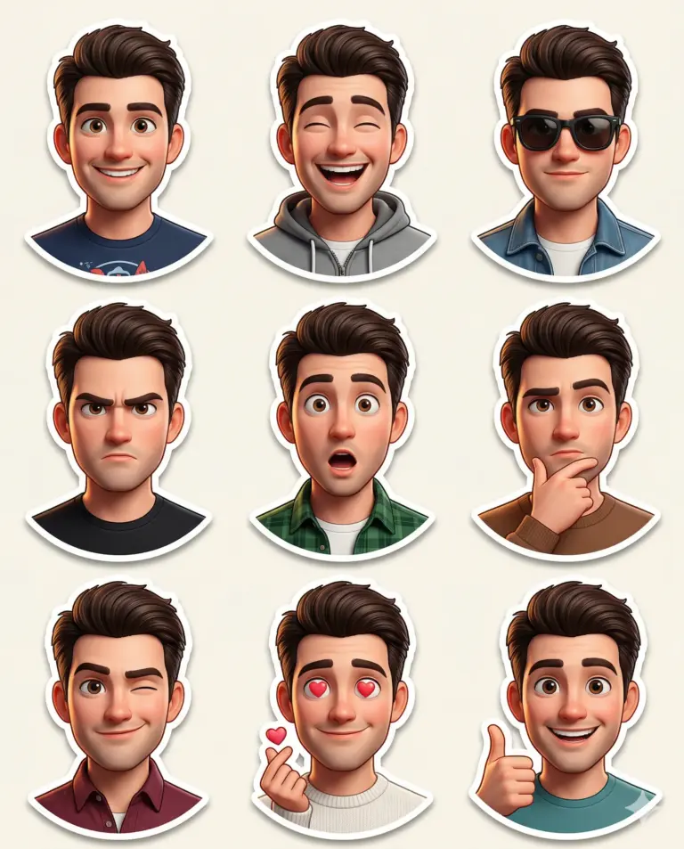 Result 3 for The Expression Grid AI Photo Editing Prompt