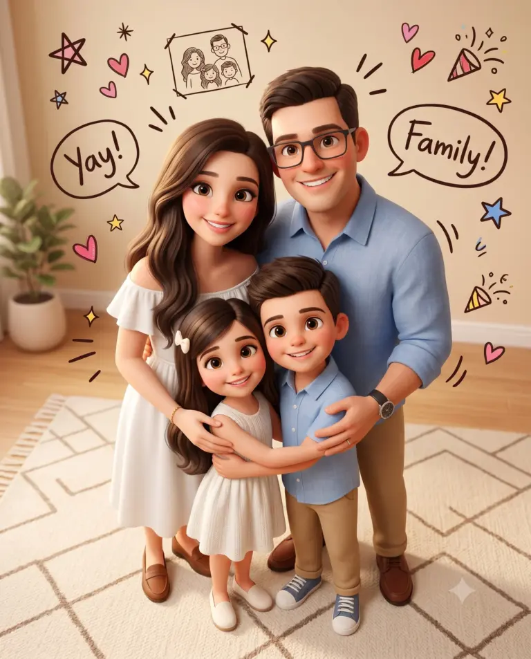 Result 6 for Cozy 3D Family Gathering AI Photo Editing Prompt
