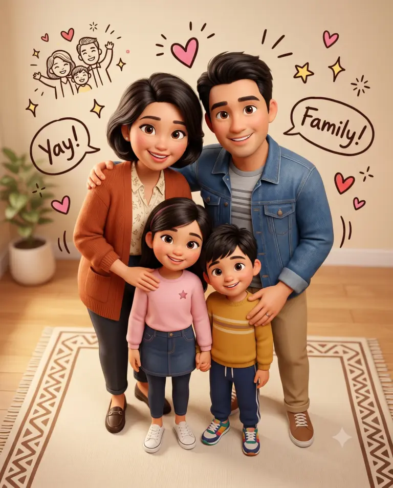 Result 16 for Cozy 3D Family Gathering AI Photo Editing Prompt