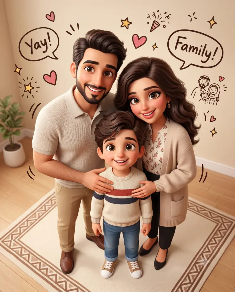 Result 15 for Cozy 3D Family Gathering AI Photo Editing Prompt