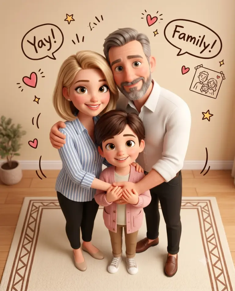 Result 14 for Cozy 3D Family Gathering AI Photo Editing Prompt