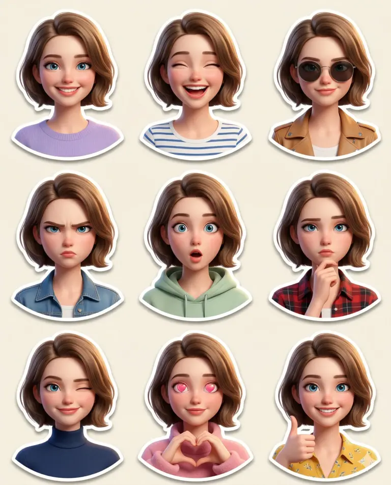 Result 2 for The Expression Grid AI Photo Editing Prompt