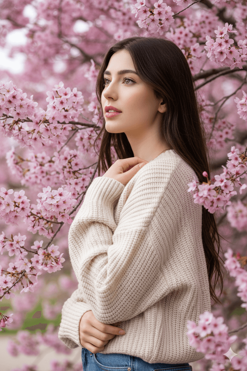 AI Generated result for: Petals in the Breeze