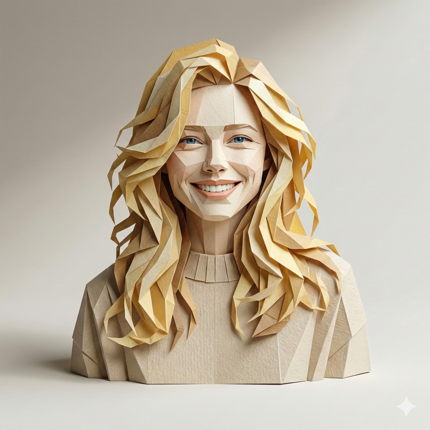 Result 2 for Papercraft Portrait AI Photo Editing Prompt