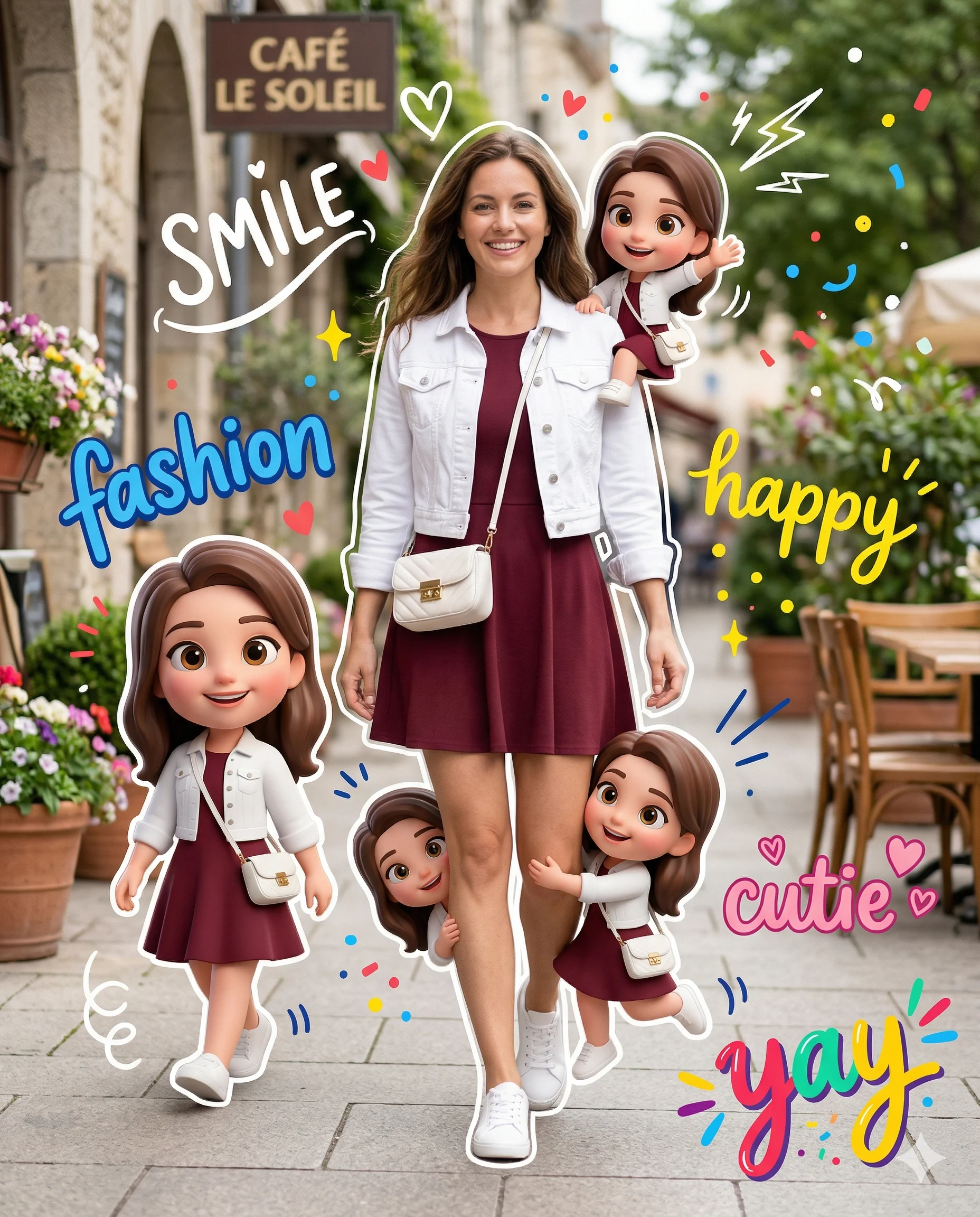 Result 4 for Maroon Mini-Me Magic AI Photo Editing Prompt