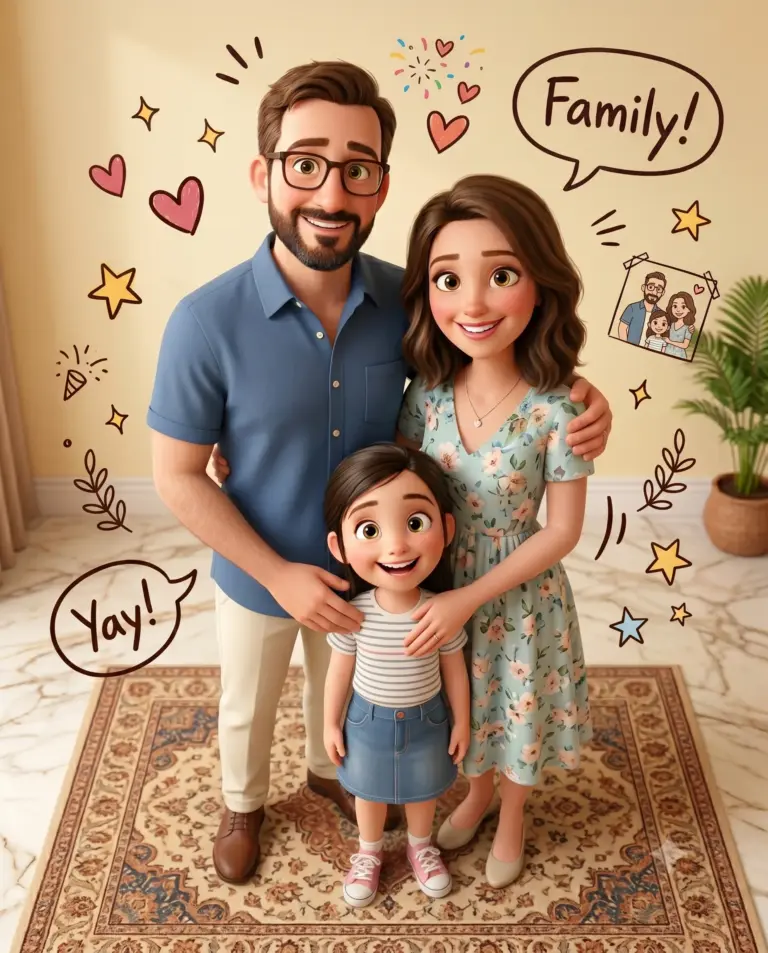 Result 10 for Cozy 3D Family Gathering AI Photo Editing Prompt