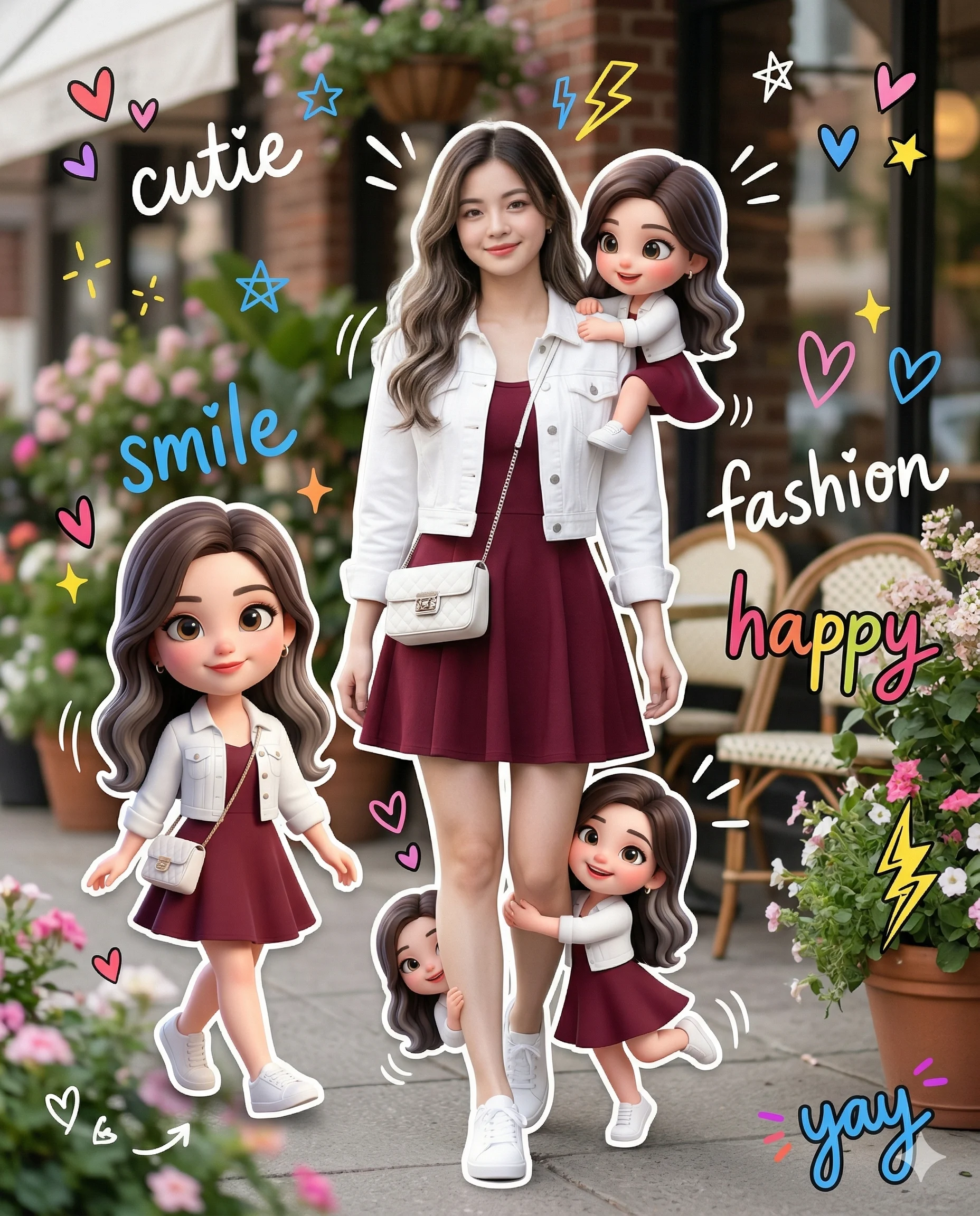 Result 1 for Maroon Mini-Me Magic AI Photo Editing Prompt