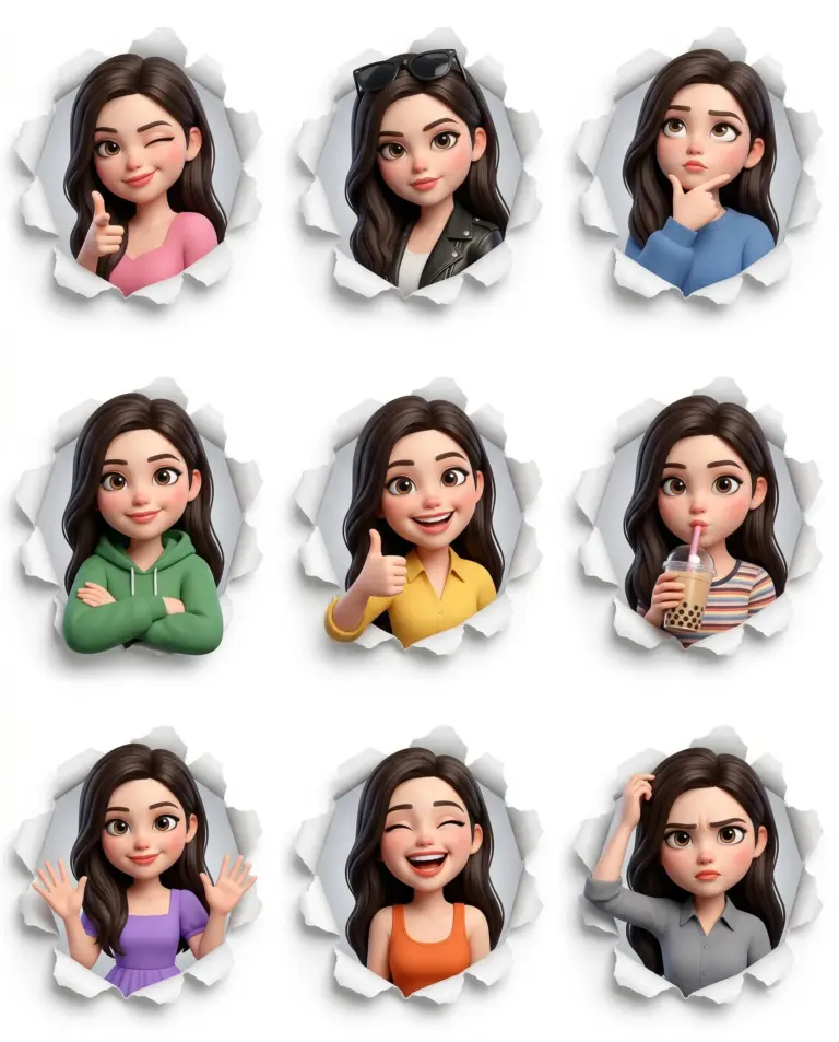 Result 2 for The Digital Persona Grid AI Photo Editing Prompt