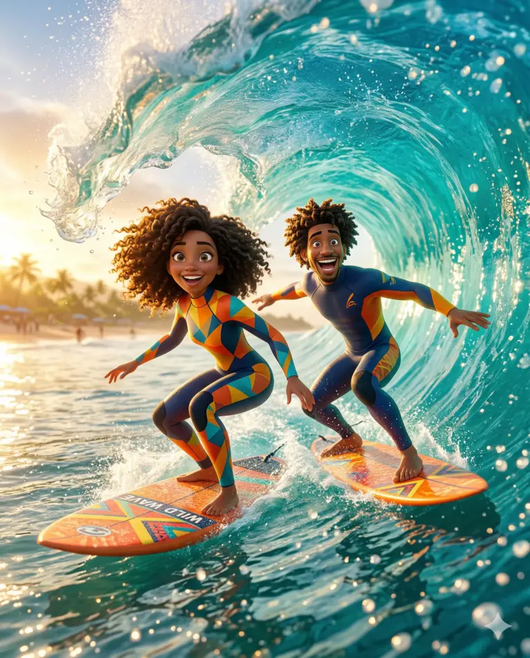 Result 3 for Tropical Wave Riders AI Photo Editing Prompt