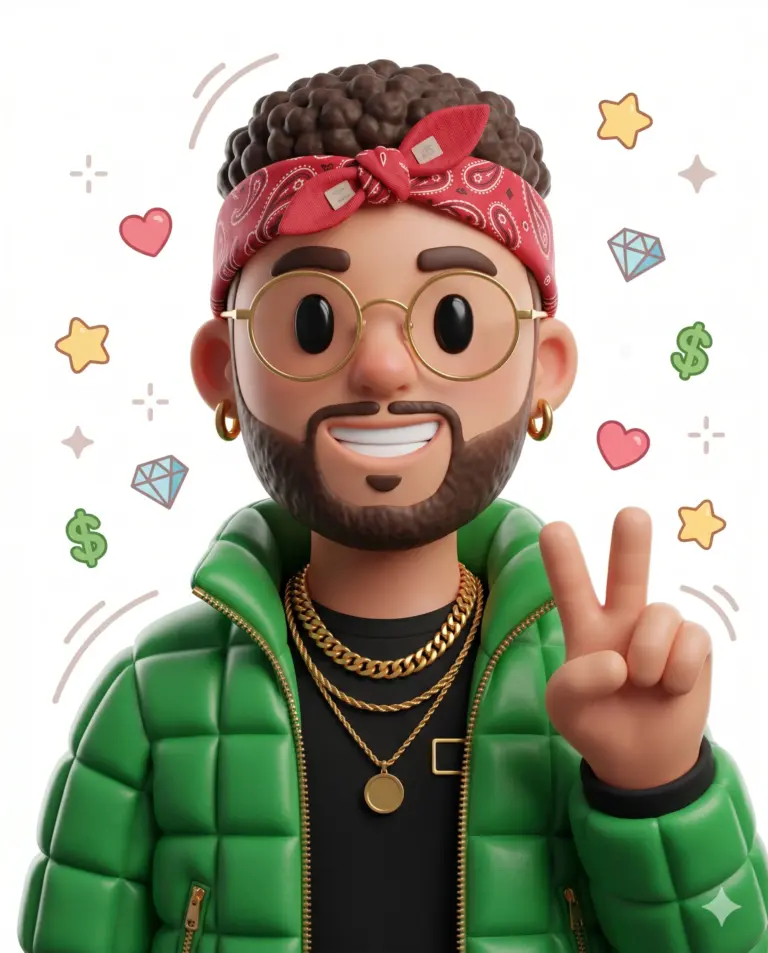 Result 3 for Digital Drip Avatar AI Photo Editing Prompt