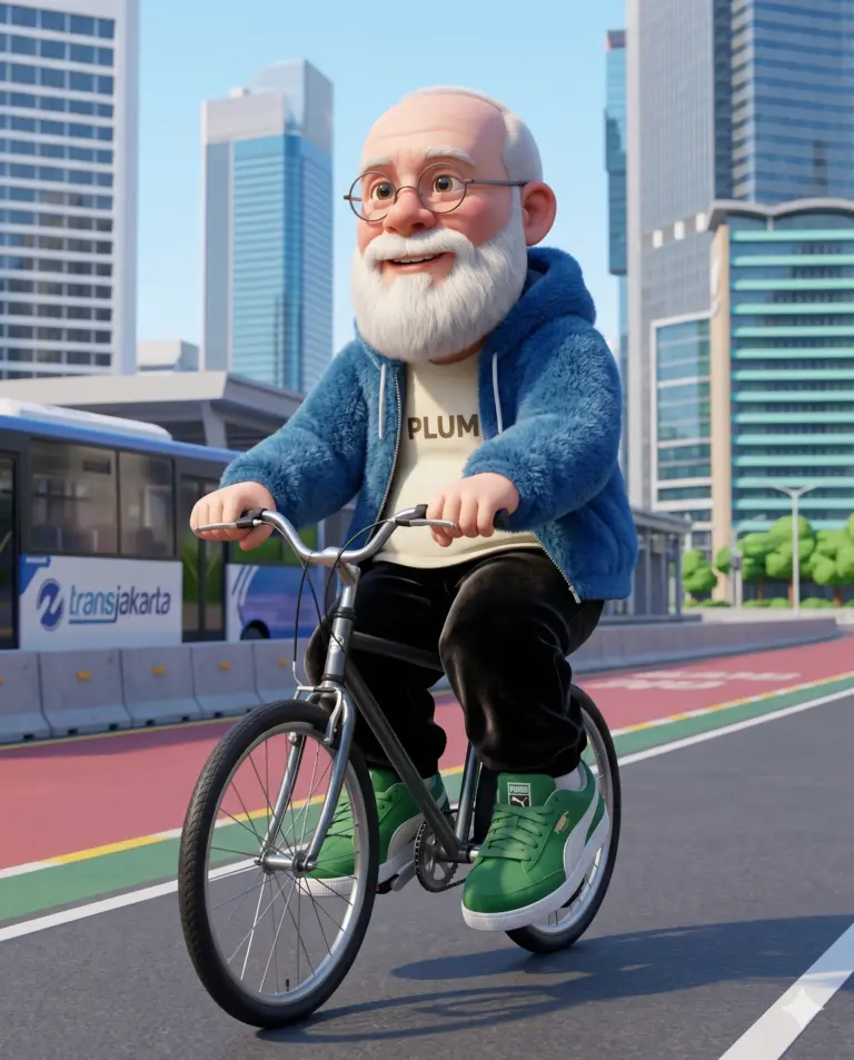 Result 3 for The Happy Cyclist AI Photo Editing Prompt