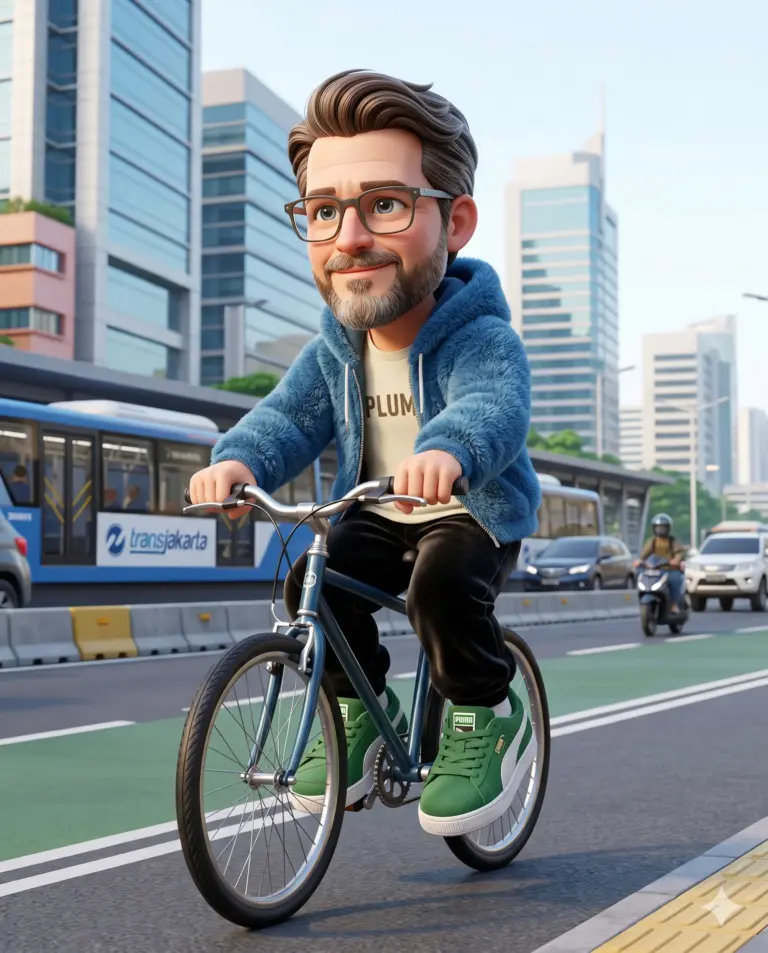 Result 4 for The Happy Cyclist AI Photo Editing Prompt