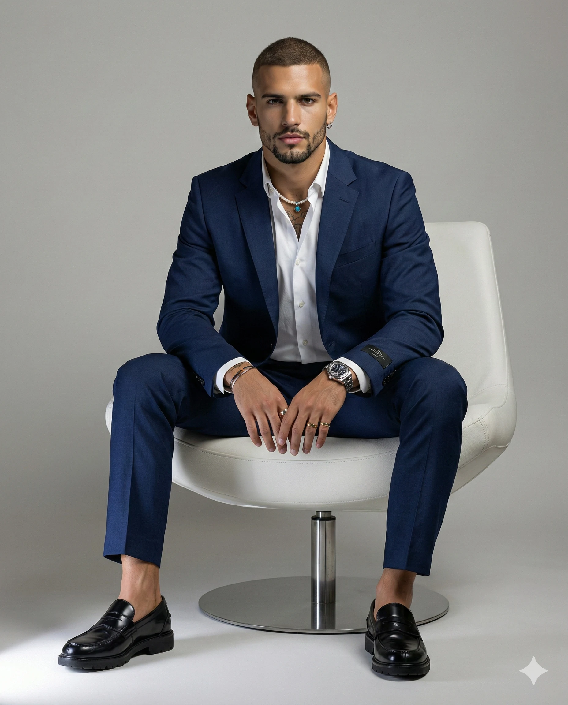 Result 2 for A Study in Blue AI Photo Editing Prompt