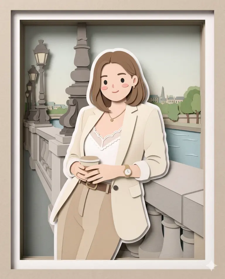 Result 4 for Paper Cutout Pictures AI Photo Editing Prompt