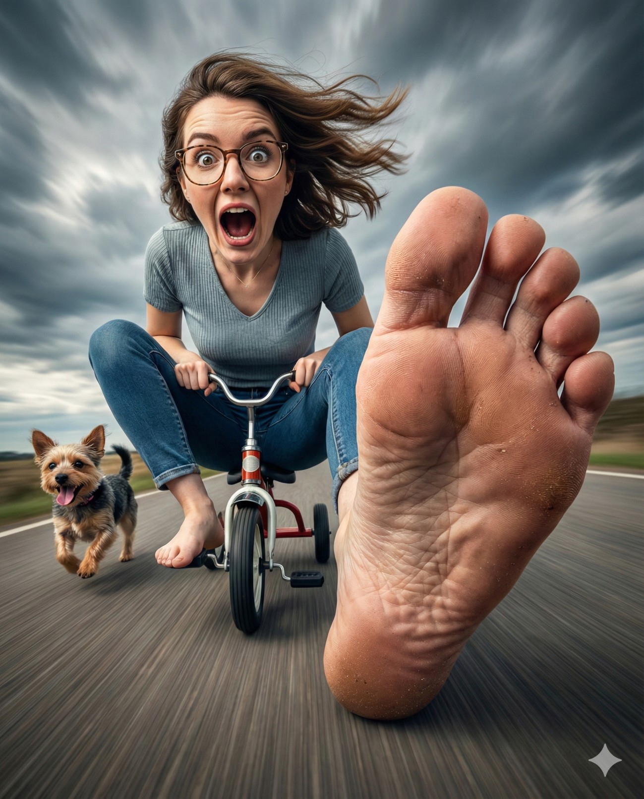 Result 5 for Wacky Tricycle Rides AI Photo Editing Prompt