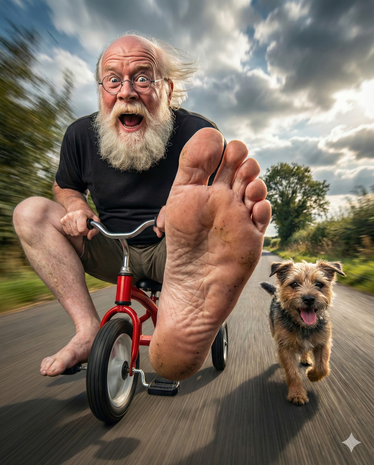 Result 4 for Wacky Tricycle Rides AI Photo Editing Prompt